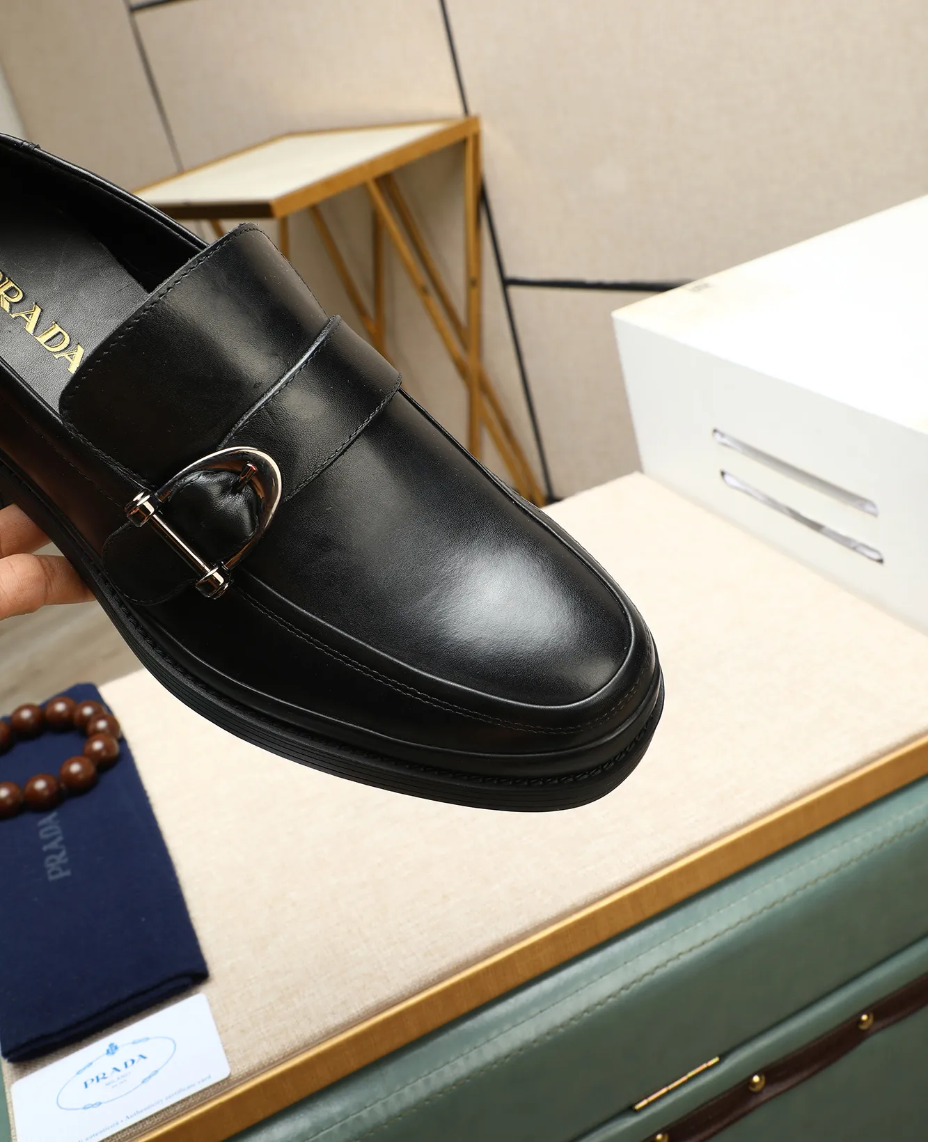 Men's men's shoes 💰540 (water-dyed cow leather) 📛📛PRADA high-end counter's latest formal business leather shoes 👔original and highest quality! Imported from Italy 🇮🇹 first-layer calfskin fabric ➕ cowhide lining Original outsole Formal size: 38➖44 (45 customized)